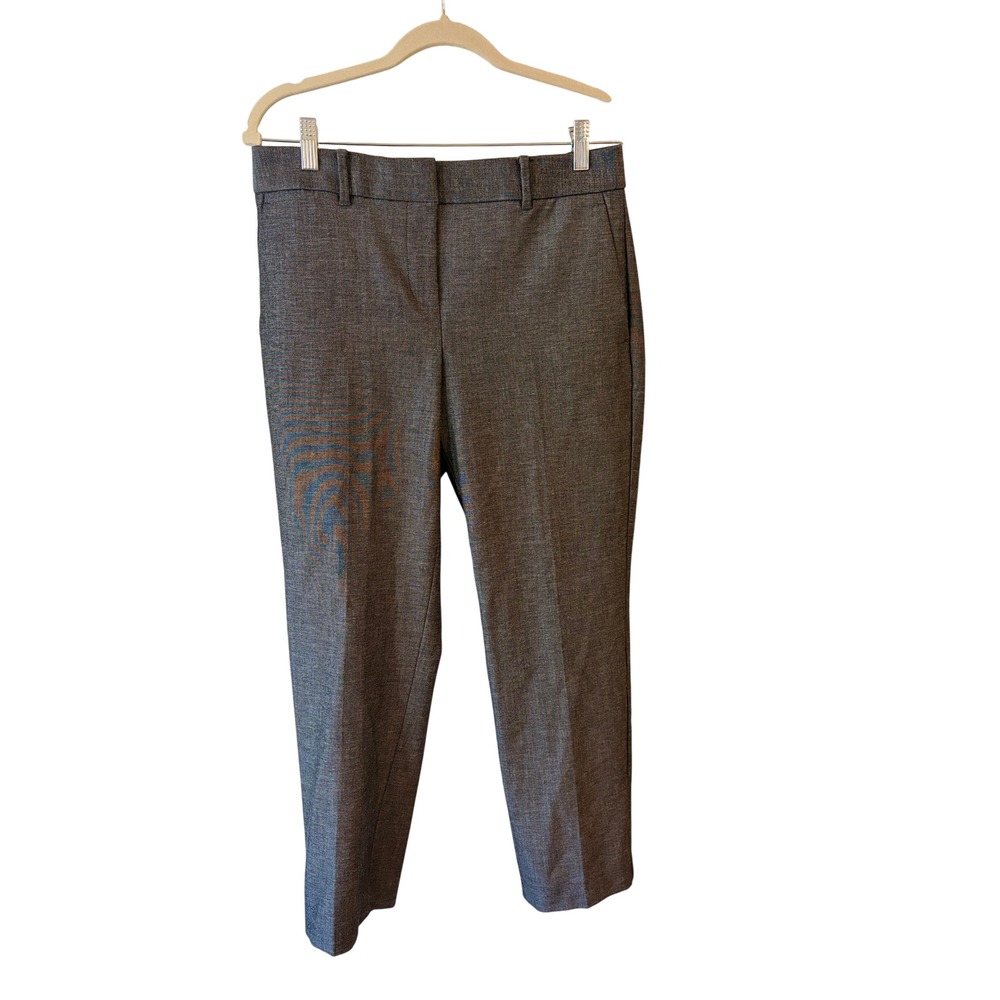 Ann Taylor The Ankle Pant Gray Textured Slim Tapered Dress Pants Womens 6